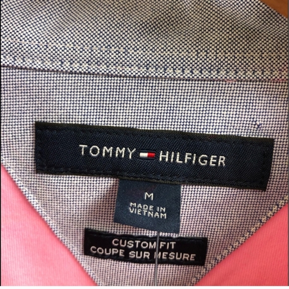🤩New Tommy Hilfiger mens pink tee size M - Picture 6 of 6